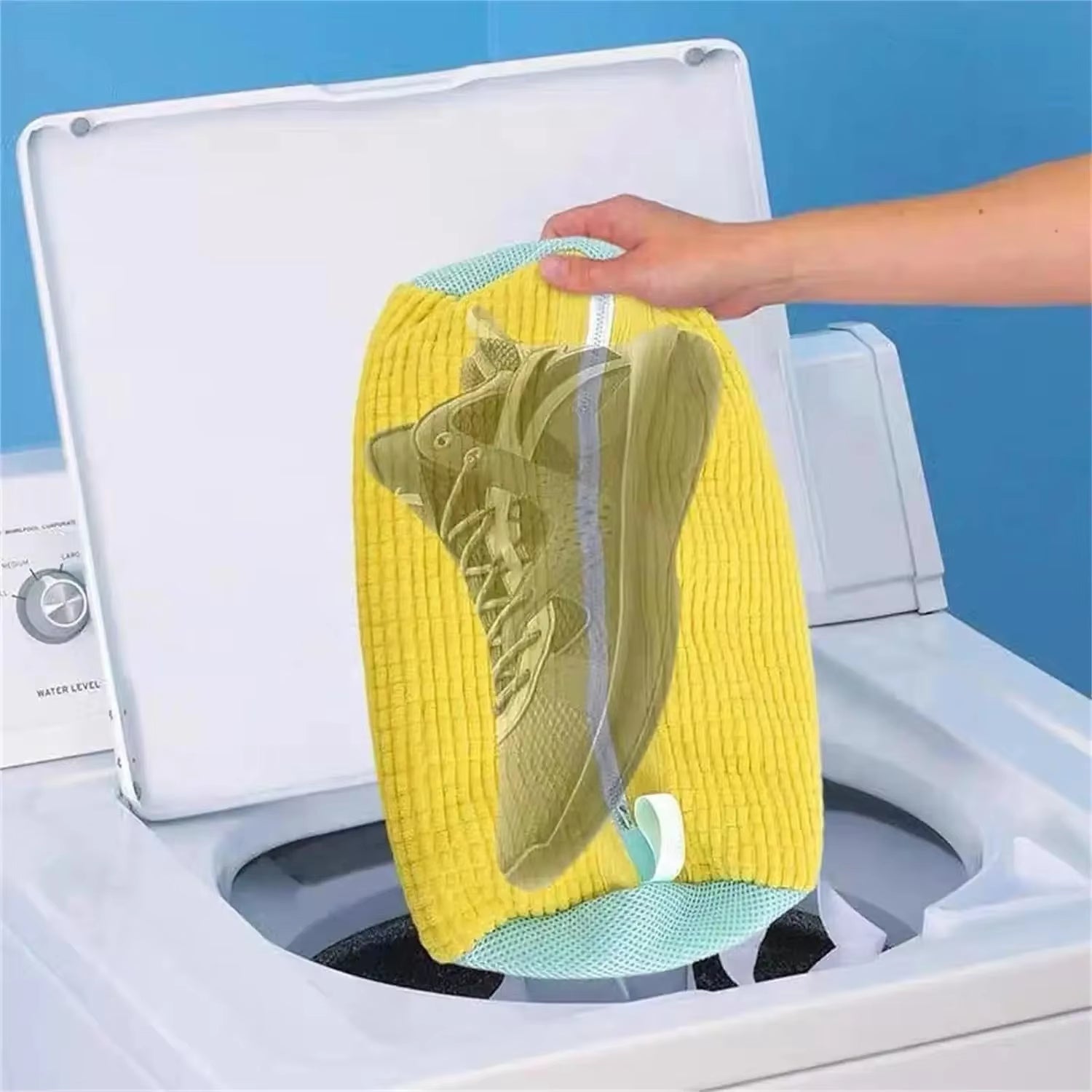 1/2PC New Washing Shoes Bag Cotton Laundry Net Fluffy Fibers Easily Remove Dirt Washing Bags Anti-Deformation Shoes Bag