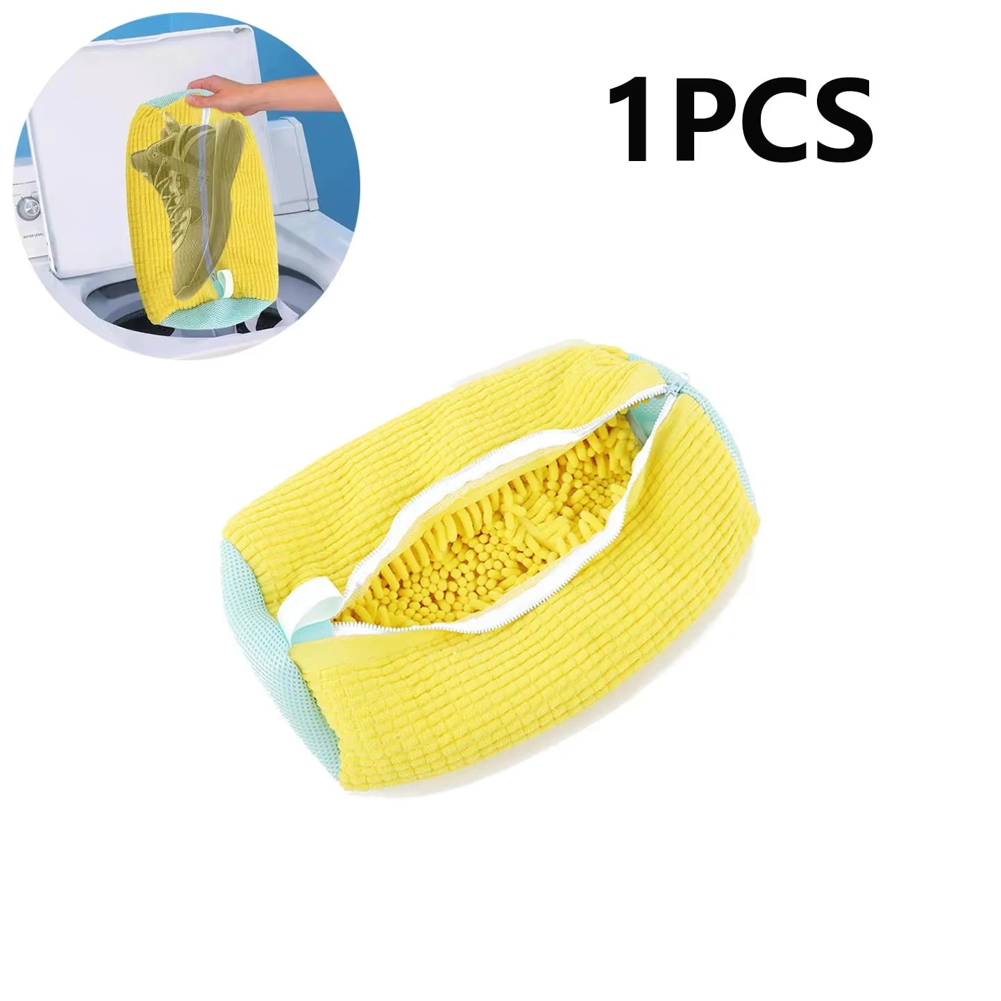 1/2PC New Washing Shoes Bag Cotton Laundry Net Fluffy Fibers Easily Remove Dirt Washing Bags Anti-Deformation Shoes Bag